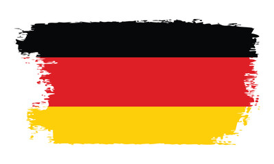 Grunge German Flag Vector Illustration with Transparent Background