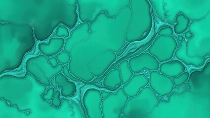 Abstract Green Watercolor Pattern with Organic Shapes