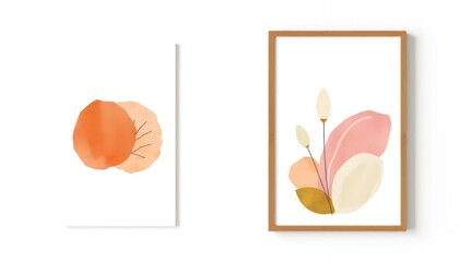 Minimalist Botanical Wall Art Prints for Home Decor