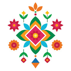 Traditional bangladeshi ornamental motif set for banners and advertisements