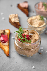 Gourmet Pate with Toast and Garnishes