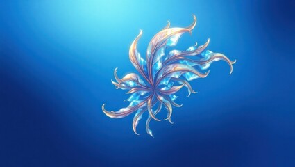 Abstract Light Pattern with Vibrant Blue Background