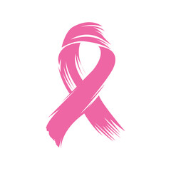 Pink Ribbon  Brush Stroke Design for Breast Cancer Awareness