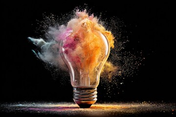 Exploding lightbulb