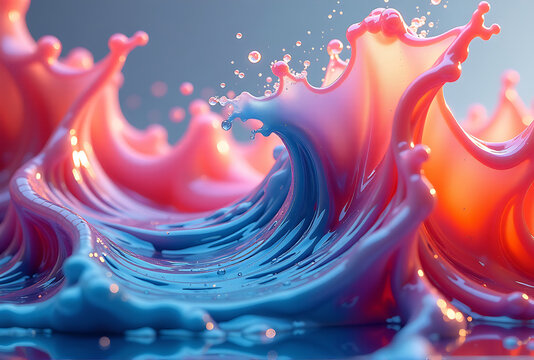 abstract liquid wave