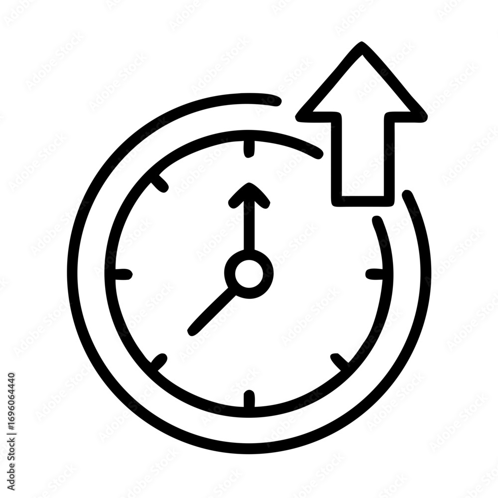 Poster time management productivity improvement deadline efficiency boost schedule optimization clock arrow