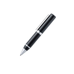 Isolated black pen icon on transparent for graphic design use