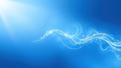 Abstract Light Trails in a Clear Blue Sky