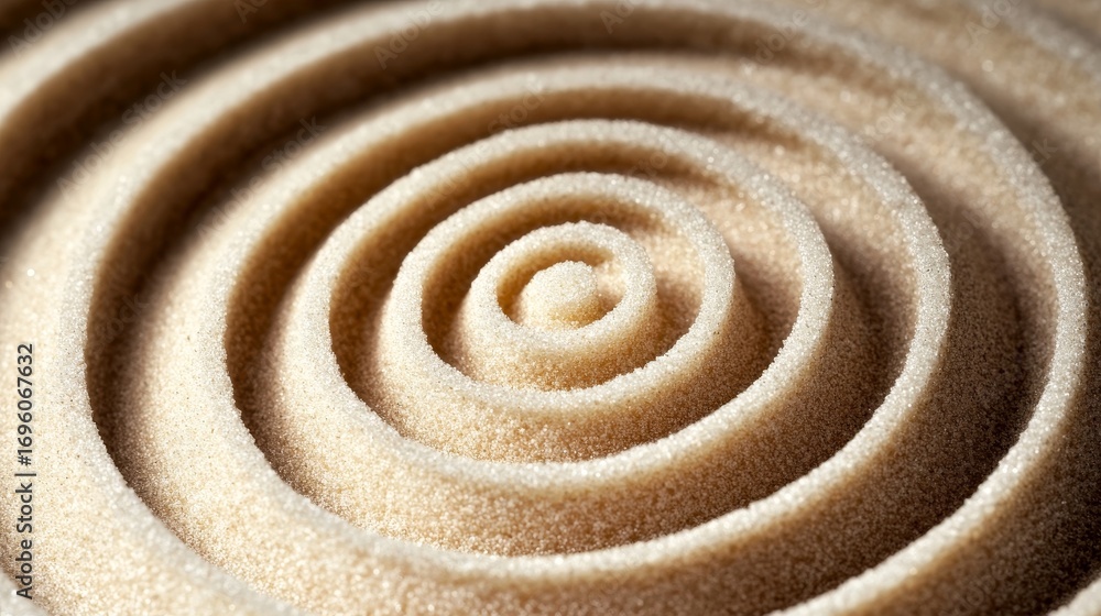 Aufkleber abstract desert calmness with swirling sands and serene beige ground structure pattern design