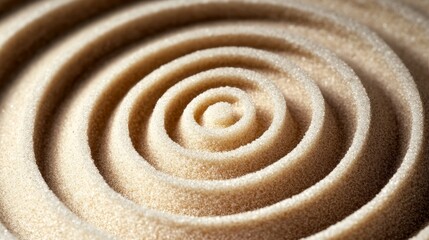 Naklejka premium Abstract Desert Calmness with Swirling Sands and Serene Beige Ground Structure Pattern Design