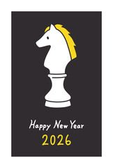 午年の年賀状テンプレート　2026年