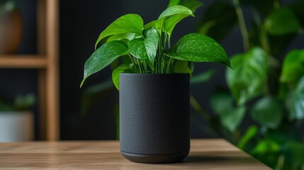 Green Plant in Black Pot  Home Decor  Indoor Plant