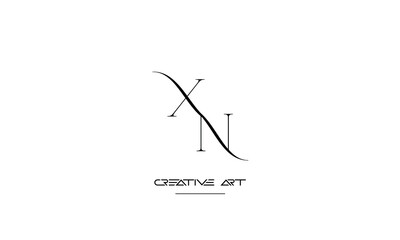 NX, XN, N, X abstract letters logo monogram
