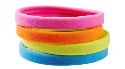 Stacked colorful hair bands