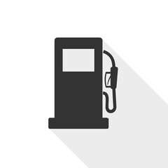 Gas station sign icon isolated on transparent background