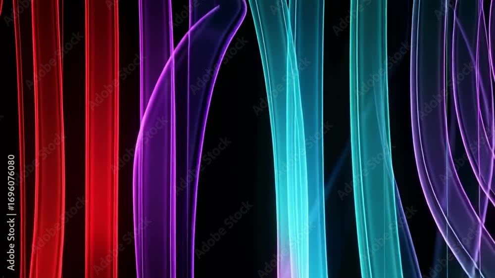 Poster abstract colorful background animation glowing light streaks design motion graphics visuals 3d rende