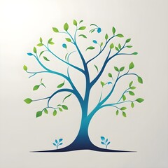 Obraz premium Flat Vector Tree Icon for Eco and Sustainability Projects