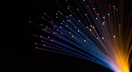 Colorful fiber optic strands