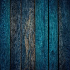 Fototapeta premium A detailed close-up view of teal-colored wooden planks, showcasing rich grain patterns and varying shades of teal and brown.