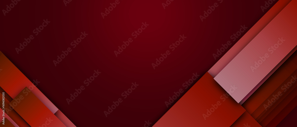 Aufkleber abstract modern red layered background with diagonal geometric shapes and smooth gradient