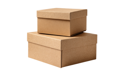 Two stacked cardboard boxes