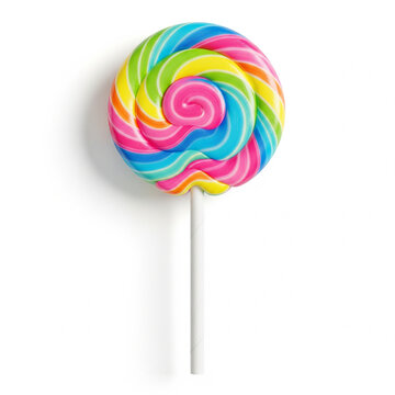 colorful lollipop isolated on white