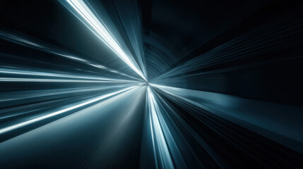 parallel beams of light rushing through dark tunnel sense of acceleration cinematic illustration concept scene visual for commercial design use high detail quality stock image illustration concept