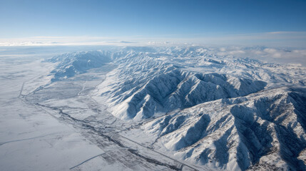 stunning aerial photography captures breathtaking snowy plains and majestic mountains during winter in various