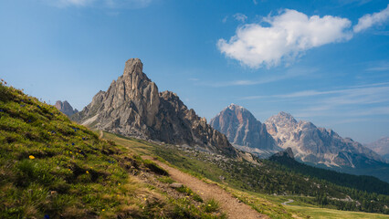mountain landscape with blue sky
