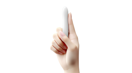 Korean love finger romantic feeling expression on white background