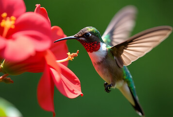 hummingbird in flight