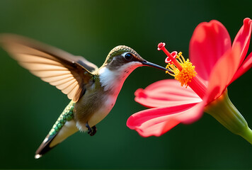 hummingbird on flower