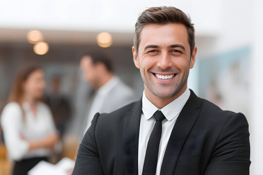 portrait of a handsome businessman - Powered by Adobe