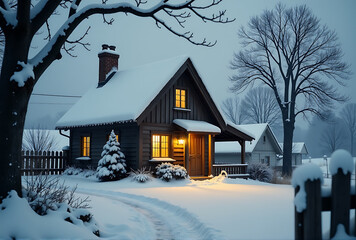 house in winter