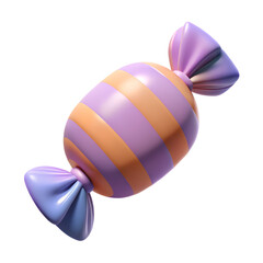 3D Render of a Striped Candy