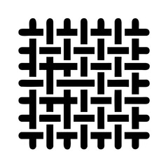 Abstract woven pattern design in black color for textural background 
