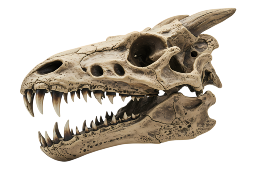 Dragon Skull Replica isolated on transparent background