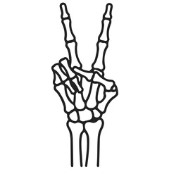 human hand vector illustration peace