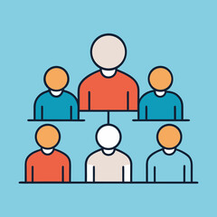 Organizational chart showing hierarchy of people