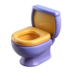 Purple and Yellow Children's Toilet