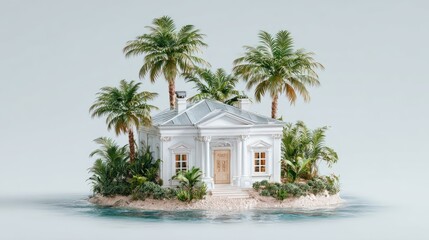 Fototapeta premium Tropical Island Home
