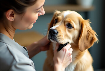 woman with dog
