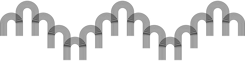 Bend stripe line mid-century background vector. Ideal for retro, vintage, and creative projects. A stylish, simple design that evokes a classic aesthetic with a modern, artistic touch.