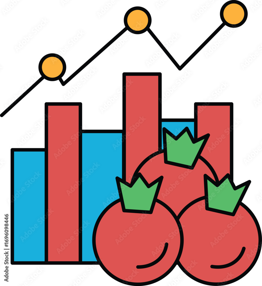 Poster a black and white image of a graph with three circles on top of it