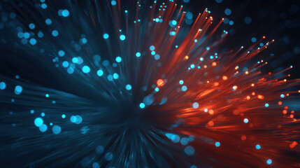 radio antenna sprouting fiber optic cables glowing neon broadcast to internet shift illustration concept scene visual for commercial design use high detail quality stock image illustration concept