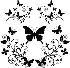 Butterfly Icon File, Butterfly Design File, Flying butterfly  Icon Sheet