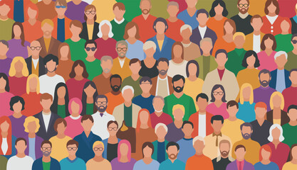 Diverse group of people illustrationDiverse group of people illustration