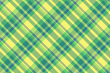 Bedroom plaid tartan texture, messy vector background seamless. London fabric pattern check textile in green and teal colors.