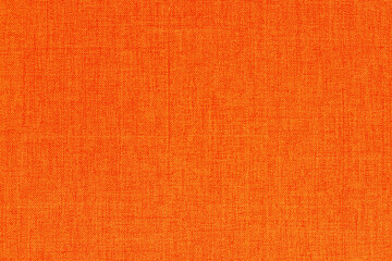 Orange fabric cloth texture background, seamless pattern of natural textile.