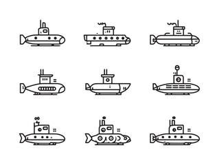 Obraz premium Submarine futuristic underwater exploration machine concept